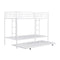 Twin over Twin Bunk Bed with Trundle, White - Supfirm