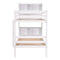 Twin Over Twin Bunk Beds with Bookcase Headboard, Solid Wood Bed Frame with Safety Rail and Ladder, Kids/Teens Bedroom, Guest Room Furniture, Can Be converted into 2 Beds, White - Supfirm