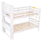 Twin Over Twin Bunk Beds with Bookcase Headboard, Solid Wood Bed Frame with Safety Rail and Ladder, Kids/Teens Bedroom, Guest Room Furniture, Can Be converted into 2 Beds, White - Supfirm