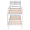 Twin Over Twin Bunk Beds with Bookcase Headboard, Solid Wood Bed Frame with Safety Rail and Ladder, Kids/Teens Bedroom, Guest Room Furniture, Can Be converted into 2 Beds, White - Supfirm