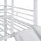 Twin Over Twin Metal Bunk Bed ,Metal Housebed With Slide,Three Colors Available.(White with White Slide)(OLD SKU :LP000095AAK) - Supfirm