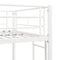 Twin Over Twin Metal Bunk Bed,Metal Structure Bedframe with Safety Guardrails and 2 ladders,Convertible Bunkbeds,No Spring Box Required and Space Saving Design,White - Supfirm