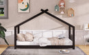 Twin Size House Bed Wood Bed, Espresso - Supfirm