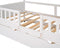 Twin Size House Bed Wood Bed with Twin Size Trundle ( White ) - Supfirm