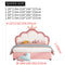 Twin Size Kids Bed Frame with crown Shaped Headboard,Children Twin Platform Bed Frame with Luxury PU leather, Cute Single Twin Bed for Girls Boys - Supfirm