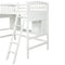 Twin size Loft Bed with Storage Shelves, Desk and Ladder, White(OLD SKU :LP000140KAA) - Supfirm