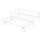 Twin Size Metal Daybed with Twin Size Adjustable Trundle, Portable Folding Trundle, White - Supfirm