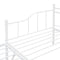 Twin Size Metal Daybed with Twin Size Adjustable Trundle, Portable Folding Trundle, White - Supfirm