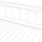 Twin Size Metal Daybed with Twin Size Adjustable Trundle, Portable Folding Trundle, White - Supfirm