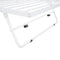 Twin Size Metal Daybed with Twin Size Adjustable Trundle, Portable Folding Trundle, White - Supfirm