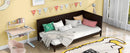 Twin Size Wood Daybed/Sofa Bed, Espresso - Supfirm