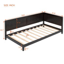 Twin Size Wood Daybed/Sofa Bed, Espresso - Supfirm