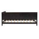 Twin Size Wood Daybed/Sofa Bed, Espresso - Supfirm