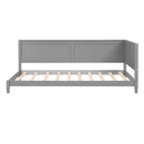 Twin Size Wood Daybed/Sofa Bed, Gray - Supfirm