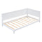 Twin Size Wood Daybed/Sofa Bed, White - Supfirm