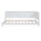 Twin Size Wood Daybed/Sofa Bed, White - Supfirm