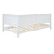 Twin Size Wood Daybed/Sofa Bed, White - Supfirm