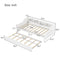 Twin Size Wooden Day Bed with Trundle for Guest Room, Small Bedroom, Study Room, White - Supfirm