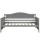 Twin Wooden Daybed with 2 drawers, Sofa Bed for Bedroom Living Room,No Box Spring Needed,Gray - Supfirm