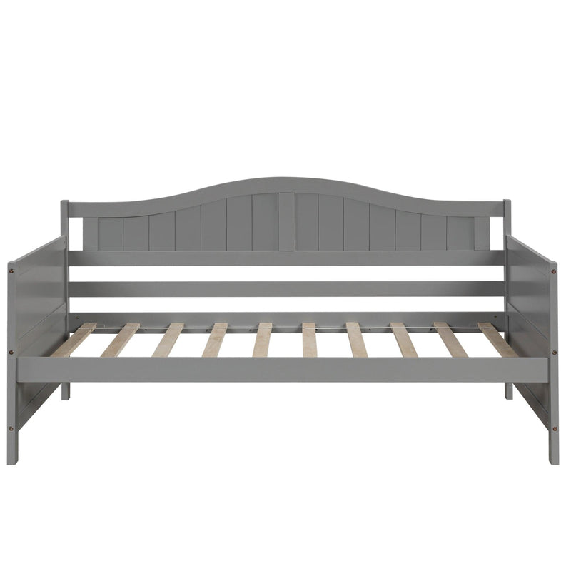 Twin Wooden Daybed with 2 drawers, Sofa Bed for Bedroom Living Room,No Box Spring Needed,Gray - Supfirm