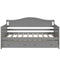 Twin Wooden Daybed with Trundle Bed, Sofa Bed for Bedroom Living Room, Gray - Supfirm