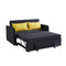 Twins Sofa Bed Black Fabric - Supfirm