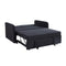 Twins Sofa Bed Black Fabric - Supfirm