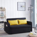 Twins Sofa Bed Black Fabric - Supfirm