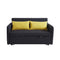 Twins Sofa Bed Black Fabric - Supfirm