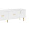 U-Can Modern TV Stand with 5 Champagne Legs - Durable, Stylish and Spacious, TVs Up to 75'' - Supfirm