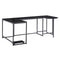 U-shaped Computer Desk, Industrial Corner Writing Desk with CPU Stand, Gaming Table Workstation Desk for Home Office (Black) (OLD SKU: WF198675AAB) - Supfirm