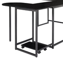 U-shaped Computer Desk, Industrial Corner Writing Desk with CPU Stand, Gaming Table Workstation Desk for Home Office (Black) (OLD SKU: WF198675AAB) - Supfirm