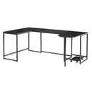 U-shaped Computer Desk, Industrial Corner Writing Desk with CPU Stand, Gaming Table Workstation Desk for Home Office (Black) (OLD SKU: WF198675AAB) - Supfirm