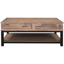 U-style Lift Top Coffee Table with Inner Storage Space and Shelf (As same As WF198291AAN) - Supfirm