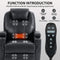 Up to 350lbs Okin Motor Power Lift Recliner Chair for Elderly, Heavy Duty Motion Mechanism with 8-Point Vibration Massage and Lumbar Heating, Two Cup Holders and USB Charge Port, Black - Supfirm