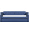 Upholstered Daybed with Trundle, Wood Slat Support,Upholstered Frame Sofa Bed , Twin,Blue - Supfirm