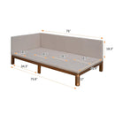 Upholstered Daybed/Sofa Bed Frame Twin Size Linen-Beige - Supfirm