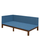 Upholstered Daybed/Sofa Bed Frame Twin Size Linen-Blue - Supfirm