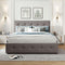 Upholstered Platform Bed with 2 Drawers and 1 Twin XL Trundle, Linen Fabric, Queen Size - Light Gray(OLD SKU :LP000314AAN) - Supfirm