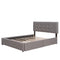 Upholstered Platform Bed with 2 Drawers and 1 Twin XL Trundle, Linen Fabric, Queen Size - Light Gray(OLD SKU :LP000314AAN) - Supfirm