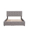 Upholstered Platform Bed with 2 Drawers and 1 Twin XL Trundle, Linen Fabric, Queen Size - Light Gray(OLD SKU :LP000314AAN) - Supfirm