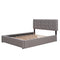 Upholstered Platform Bed with 2 Drawers and 1 Twin XL Trundle, Linen Fabric, Queen Size - Light Gray(OLD SKU :LP000314AAN) - Supfirm