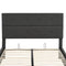 Upholstered Platform Bed with Underneath Storage,Full Size,Gray - Supfirm