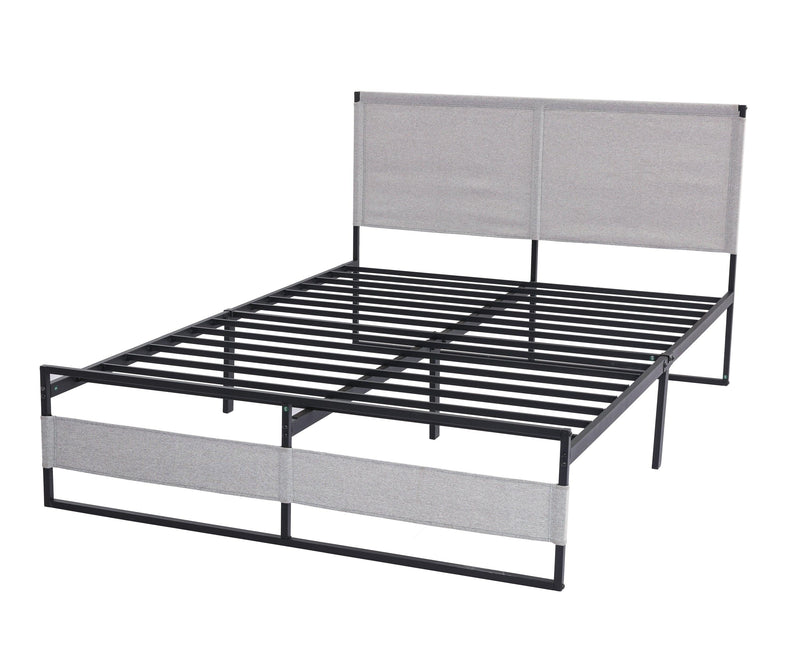 V4 Metal Bed Frame 14 Inch Queen Size with Headboard and Footboard, Mattress Platform with 12 Inch Storage Space - Supfirm