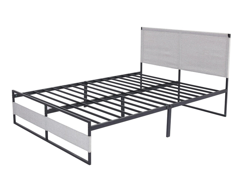 V4 Metal Bed Frame 14 Inch Queen Size with Headboard and Footboard, Mattress Platform with 12 Inch Storage Space - Supfirm