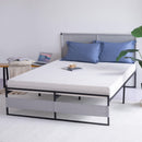 V4 Metal Bed Frame 14 Inch Queen Size with Headboard and Footboard, Mattress Platform with 12 Inch Storage Space - Supfirm