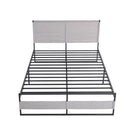 V4 Metal Bed Frame 14 Inch Queen Size with Headboard and Footboard, Mattress Platform with 12 Inch Storage Space - Supfirm