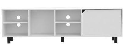 Valdivia Tv Stand for TV´s up 70", Four Open Shelves, Five Legs -White - Supfirm