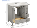 Vanity Sink Combo featuring a Marble Countertop, Bathroom Sink Cabinet, and Home Decor Bathroom Vanities - Fully Assembled Grey 36-inch Vanity with Sink 23V03-36GR - Supfirm