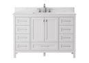 Vanity Sink Combo featuring a Marble Countertop, Bathroom Sink Cabinet, and Home Decor Bathroom Vanities - Fully Assembled White 48-inch Vanity with Sink 23V03-48WH - Supfirm